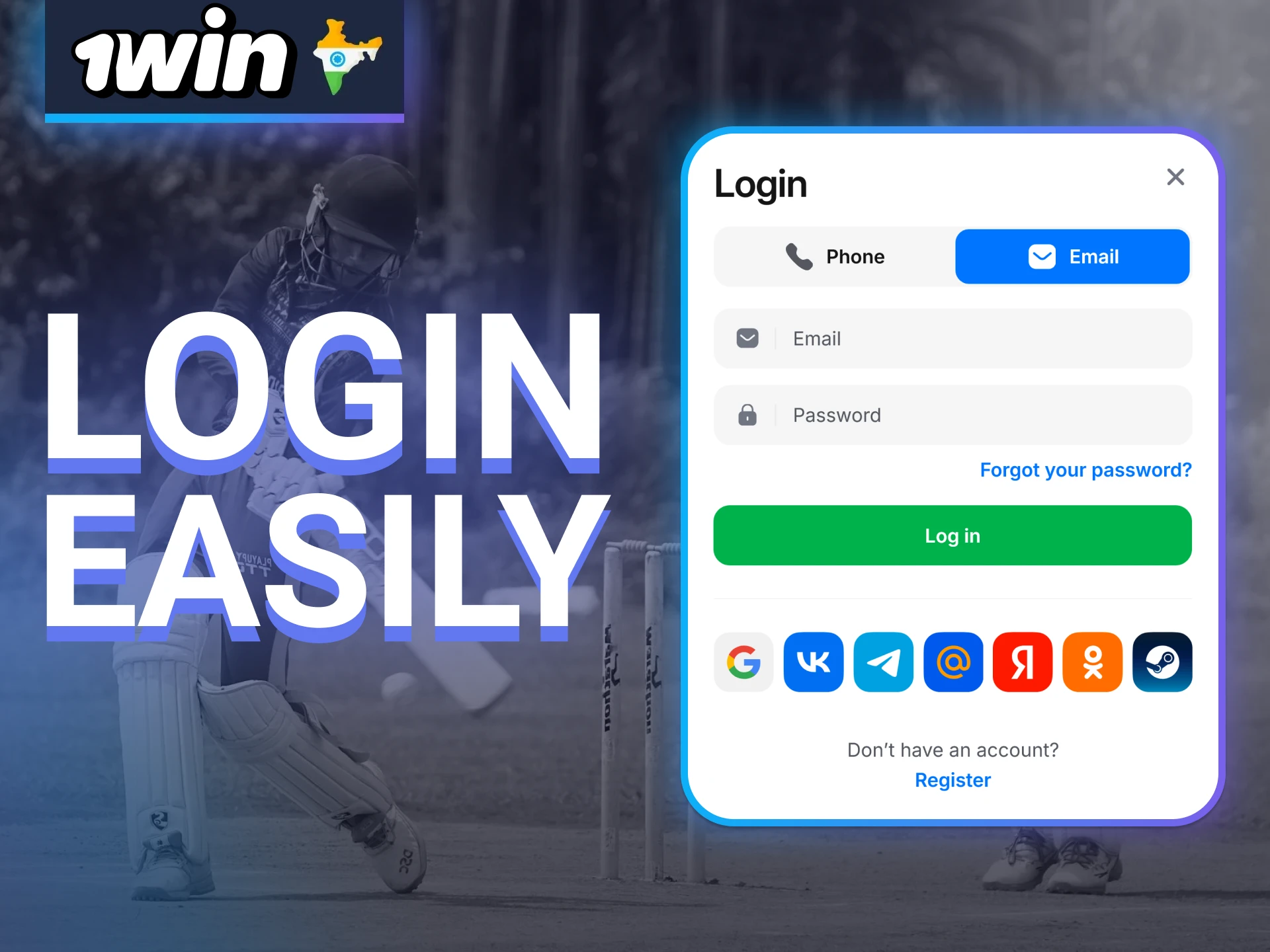 Logging into 1win is easy and straightforward.